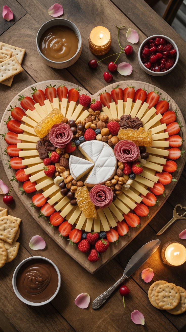 Simple Valentines charcuterie board