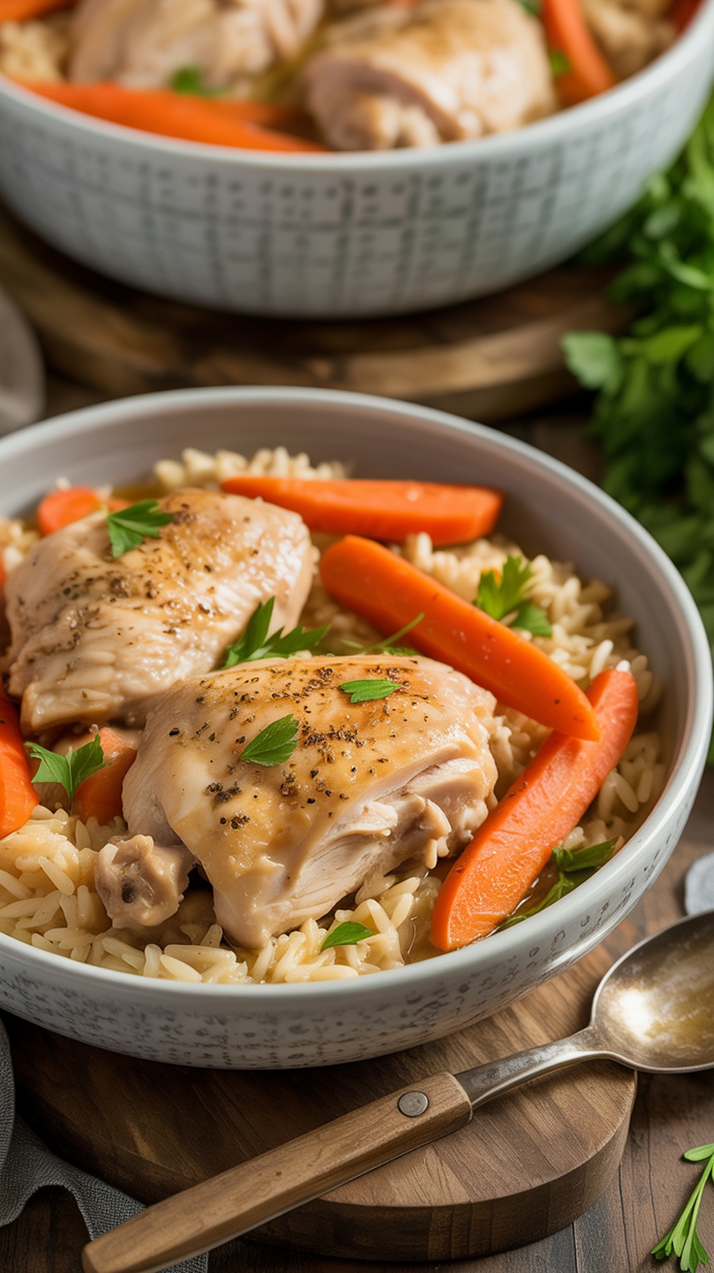 Crockpot Chicken Thighs and Rice One-Pot Meal