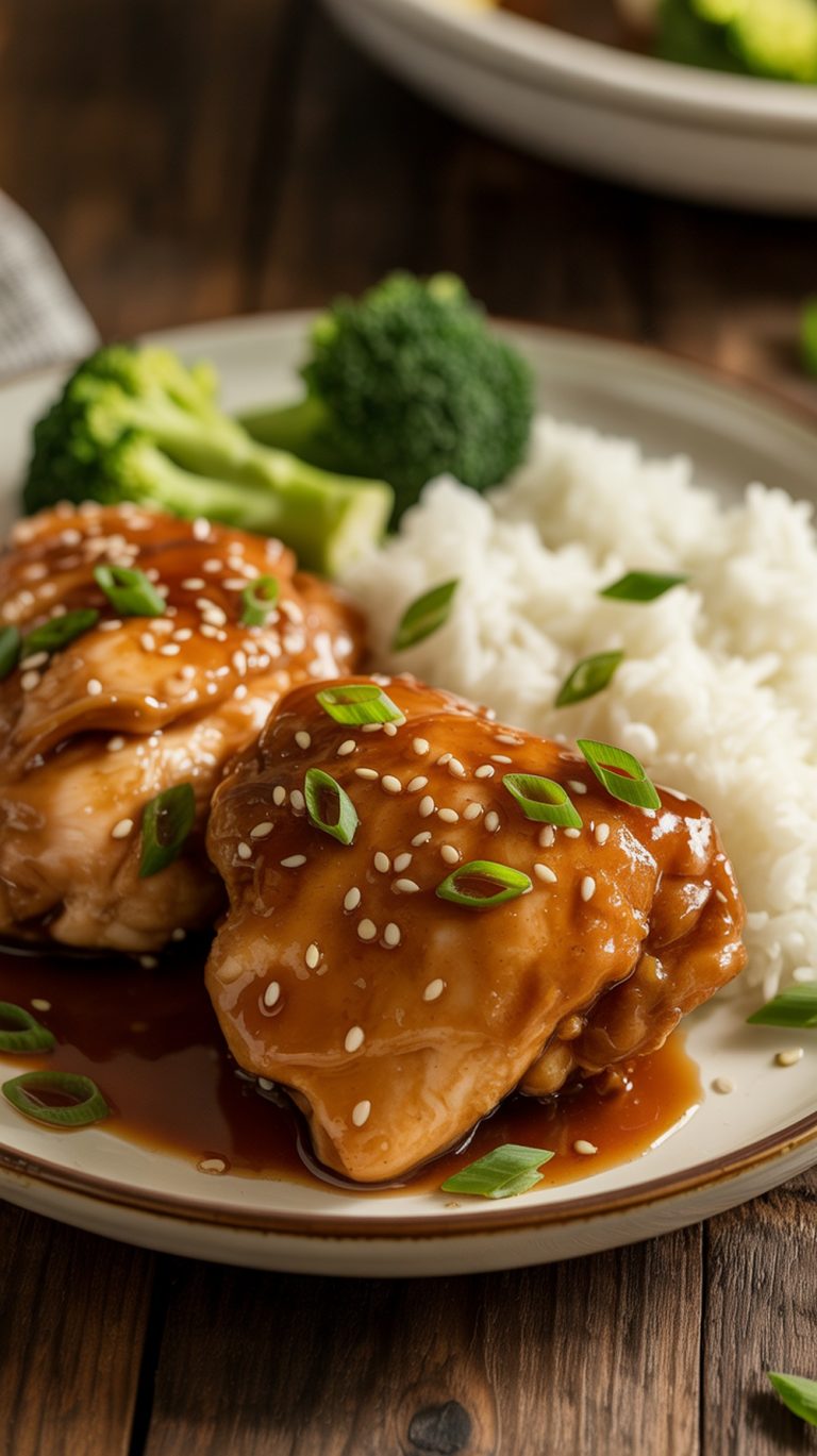 Honey Soy Glazed Boneless Chicken Thighs