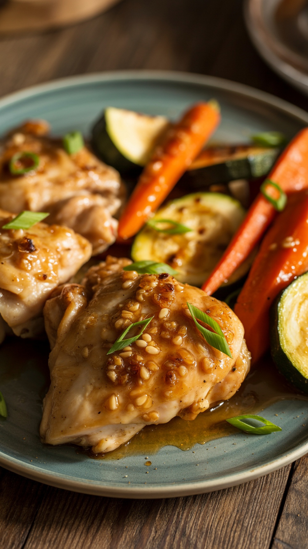 Garlic Brown Sugar Glazed Boneless Chicken Thighs