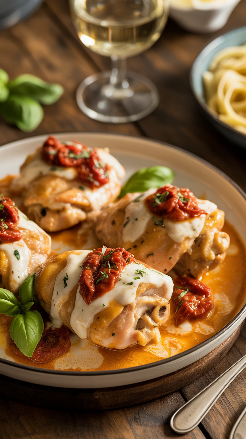 Marry Me Chicken Thighs with Creamy Sun-Dried Tomato Sauce