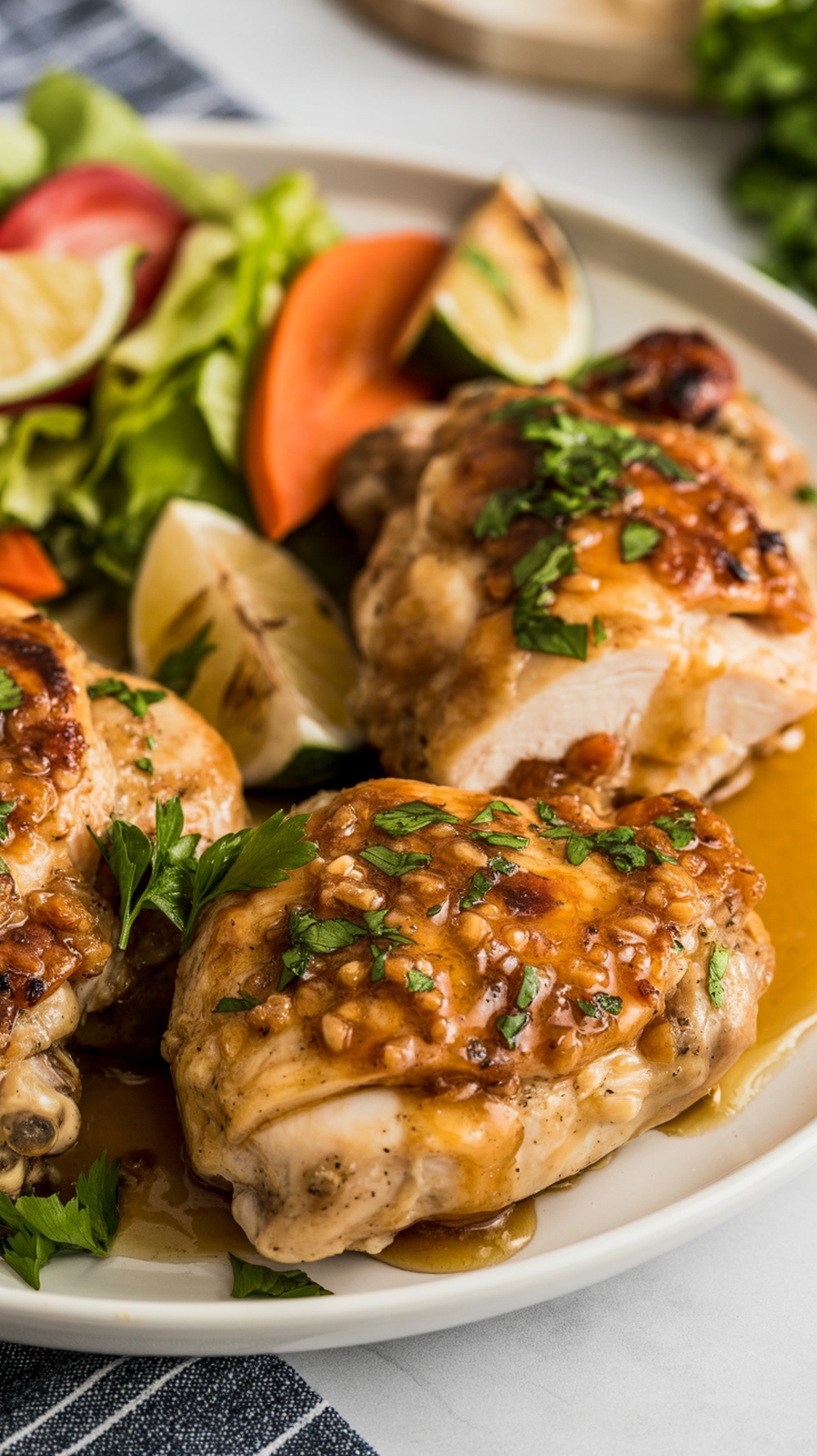 Hot Honey Garlic Butter Chicken Thighs Recipe