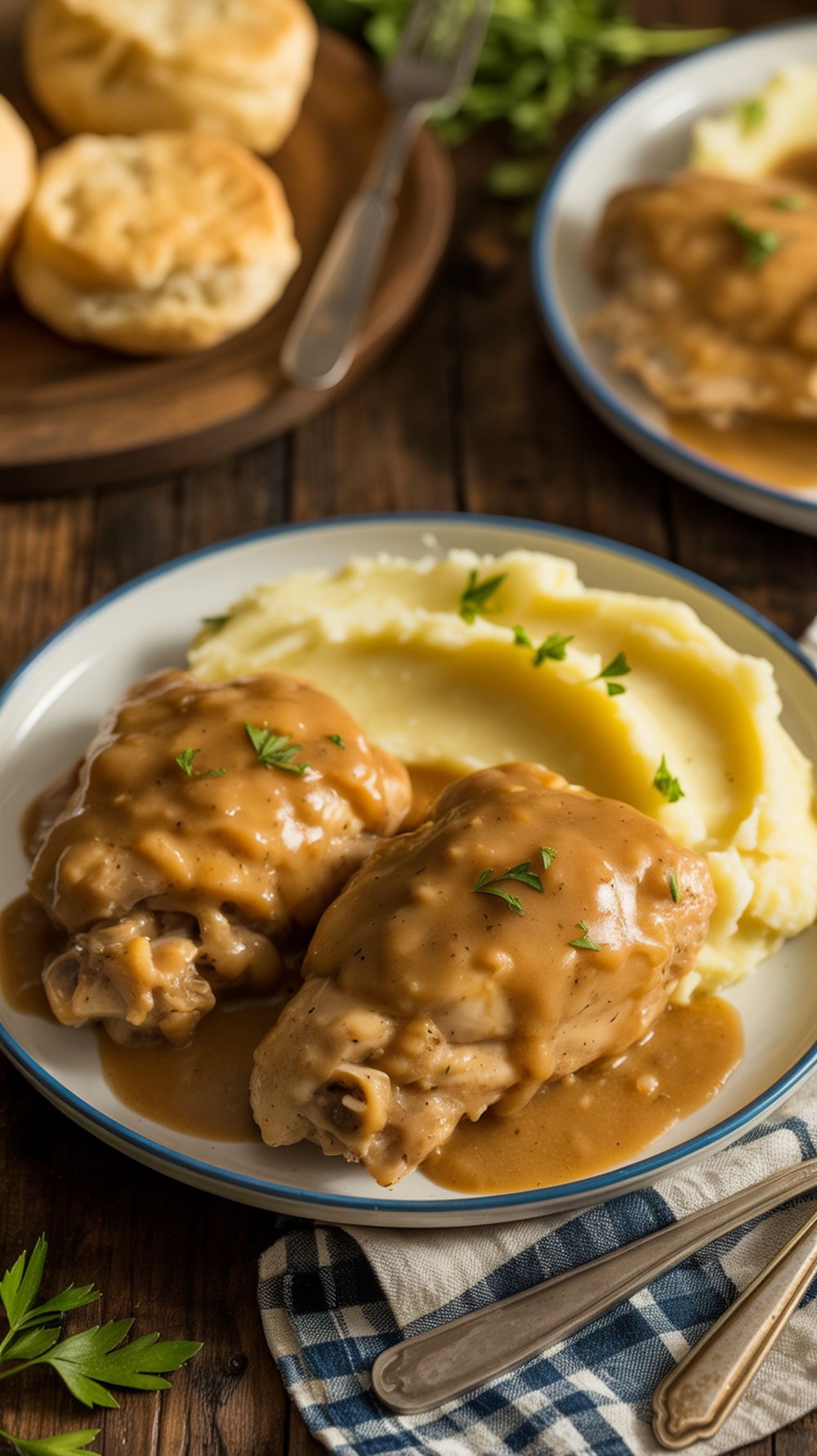 Crockpot Chicken Thighs with Homemade Gravy